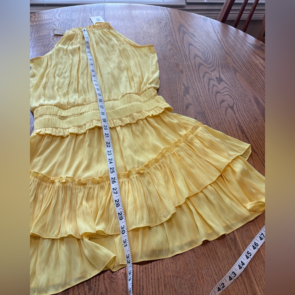 NWT Ramy Brook Women's Harley Lemon Yellow Sleeveless Mini Dress Size S - Picture 8 of 13